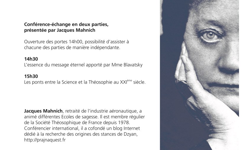 Réflexion autour de la spiritualité et de la science. Conférence par Jacques&nbsp;Mahnich